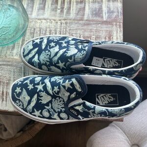 Vans Kids Navy Sea Life Slip-On Sneakers